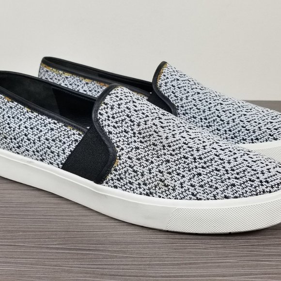 Vince Blair Yeti Knit Slip-On Skate Sneakers, Black & White, Womens Sizes 9 & 10 - Picture 3 of 9
